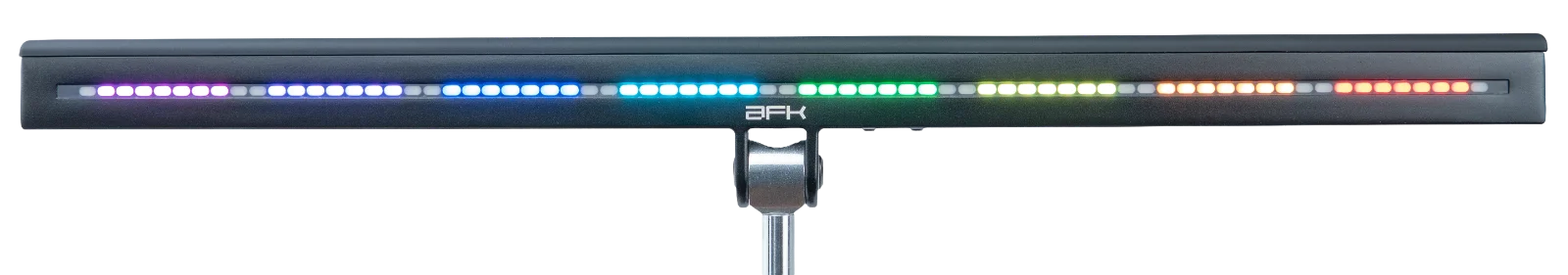 drumbeam — the full RGB-lit aluminum bar on its stand